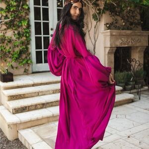 NWOT Raspberry Boho Chiffon Dress Set | Jennafer Grace | L/XL | Handmade in CA